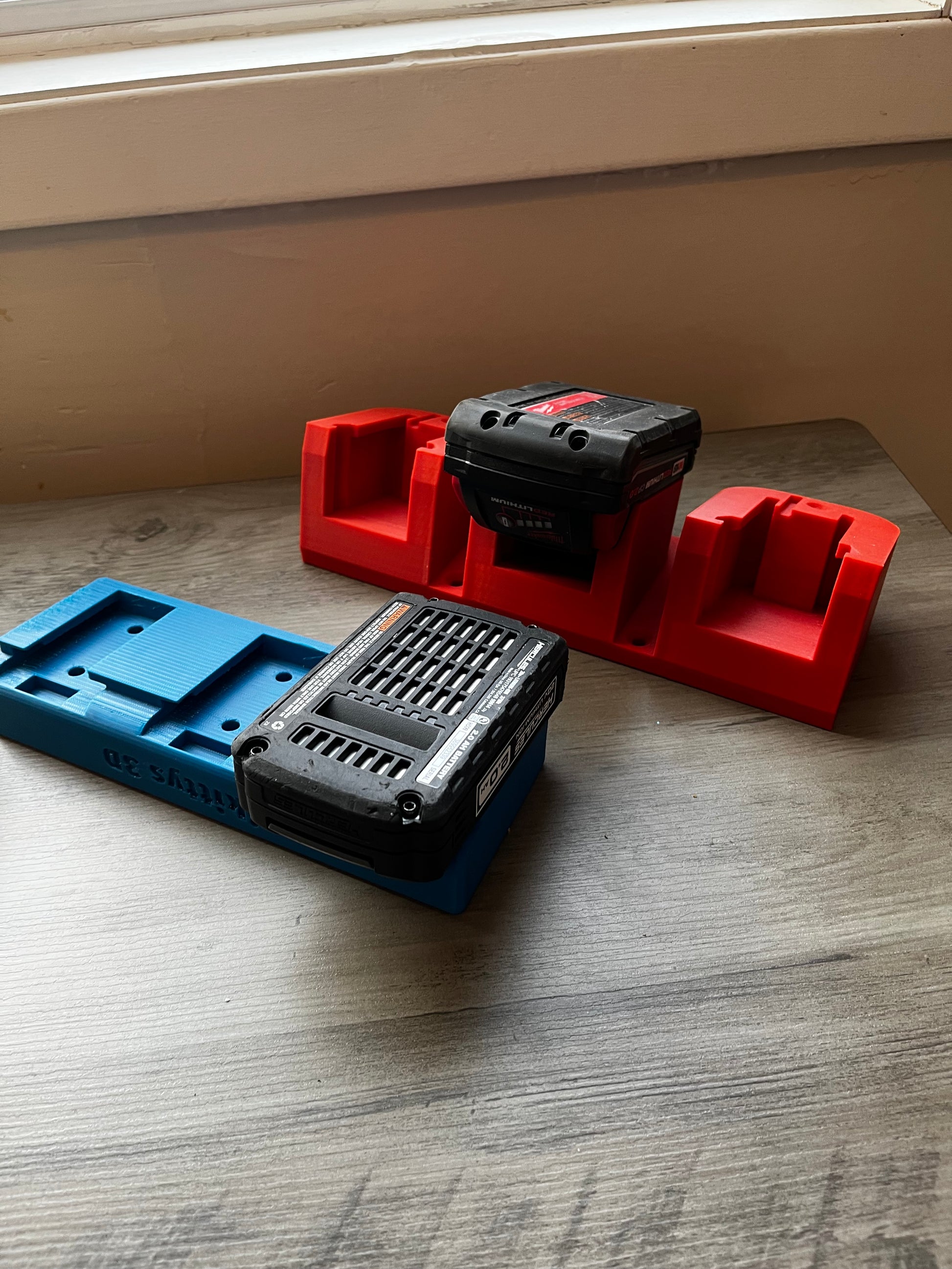 Hercules 20V Triple Battery Rack | 3-Slot Heavy Duty Wall Mount