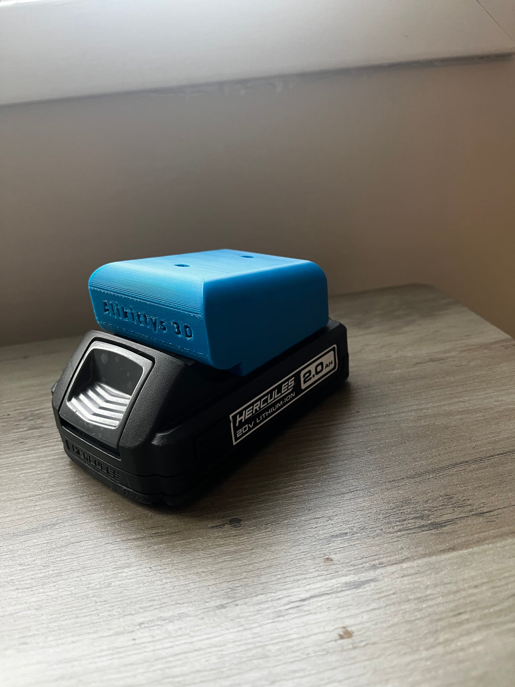 Hercules 20V Battery Mount | Heavy Duty ABS Wall Holder & Organizer