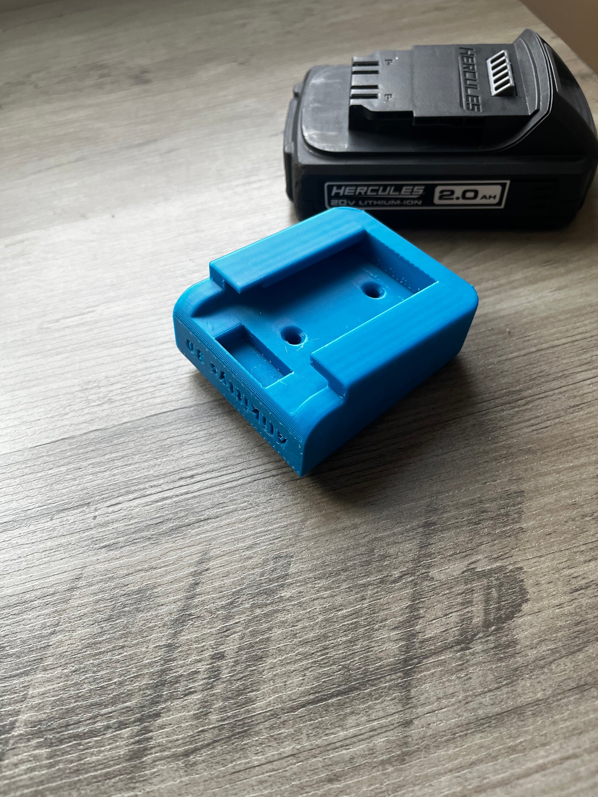 Hercules 20V Battery Mount | Heavy Duty ABS Wall Holder & Organizer