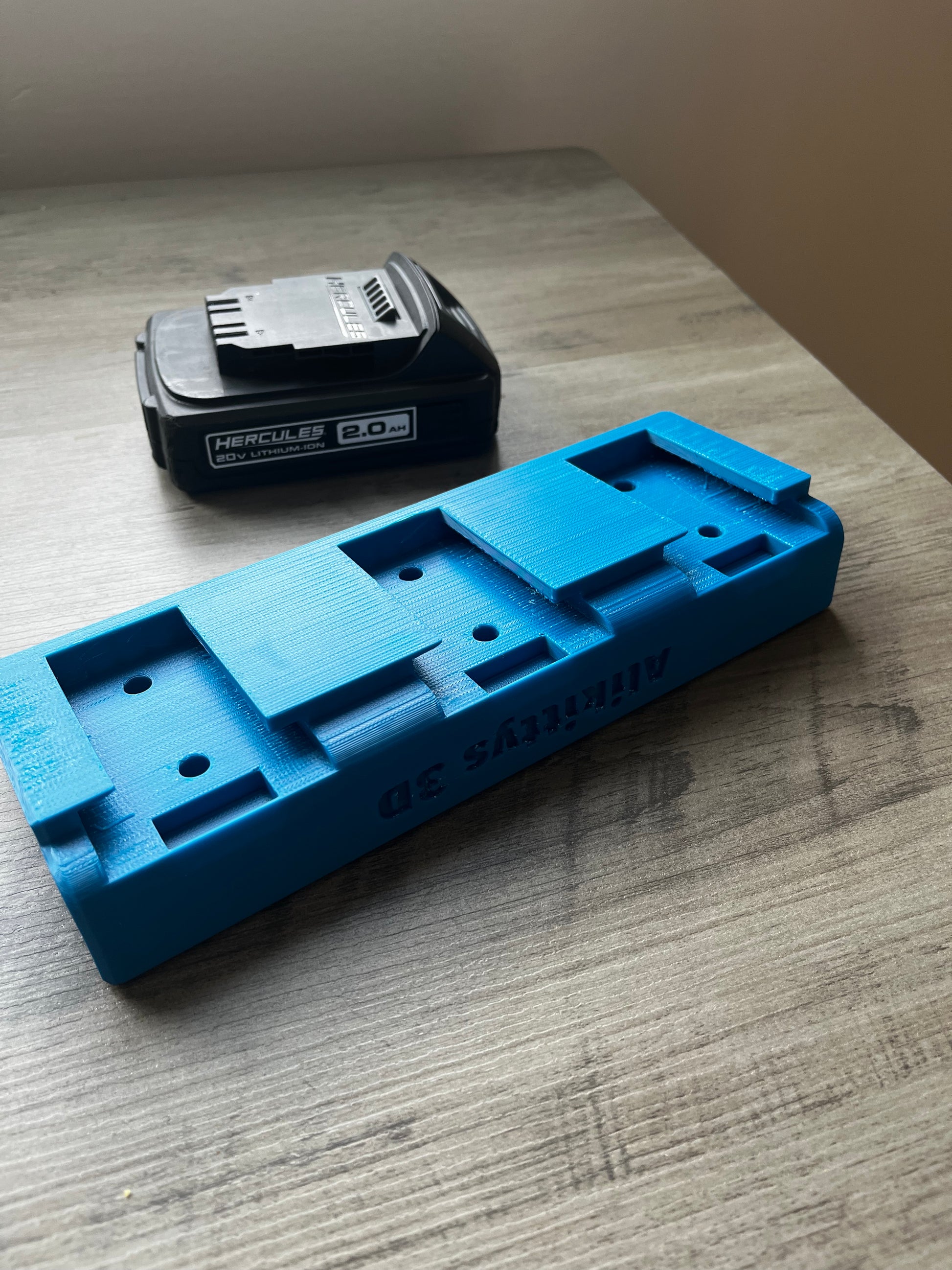 Hercules 20V Triple Battery Rack | 3-Slot Heavy Duty Wall Mount